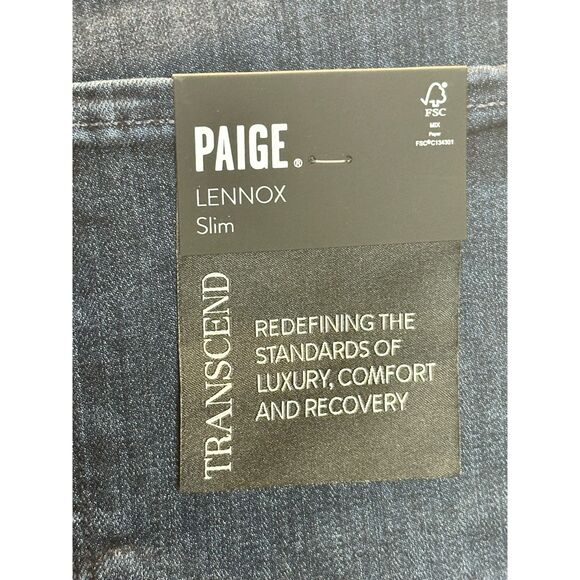 PAIGE Men's M653697-3402 Lennox Size 28 Blue Transcend Slim Fit Jeans NWT - Picture 13 of 14